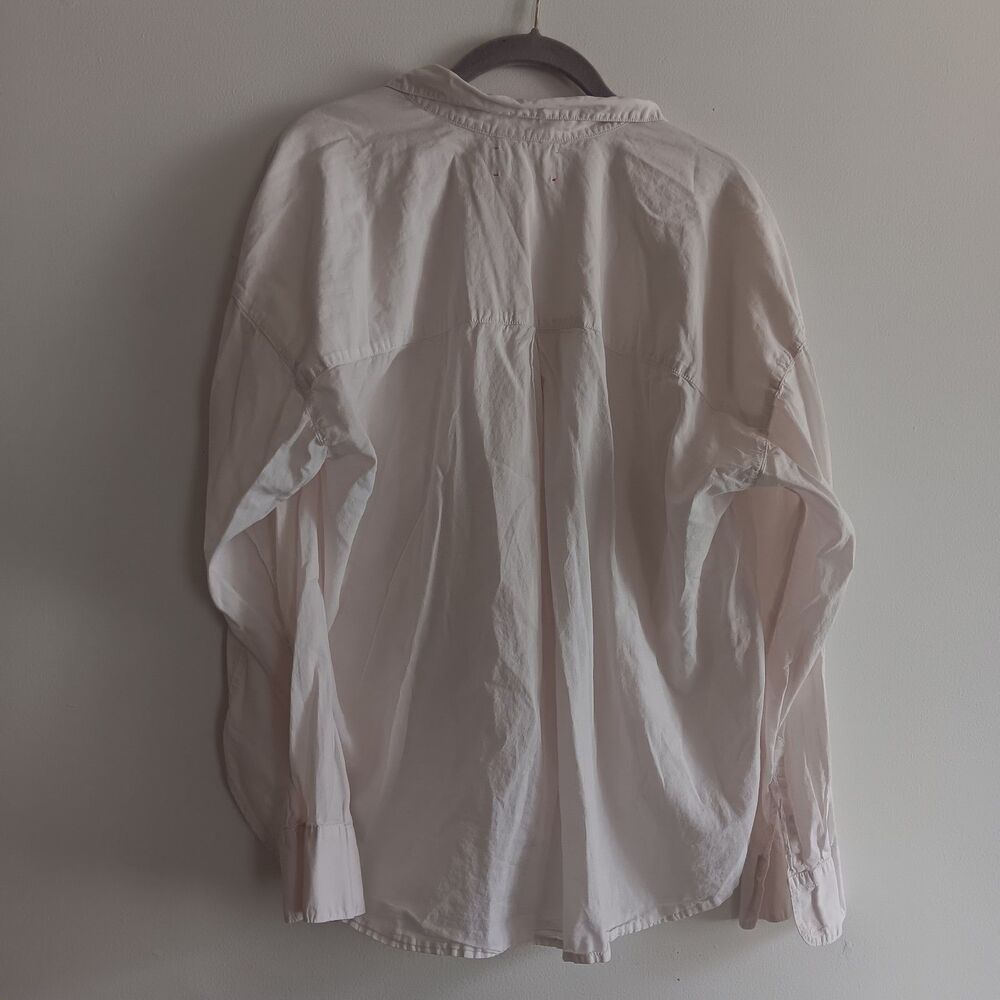 Xirena Light Pink Cotton Button Up Long Sleeve Shirt Size M Lightweight Breezy - Picture 2 of 8